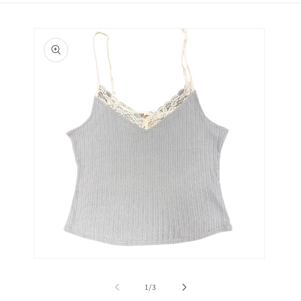 Blu Pepper Lace Trim Gray